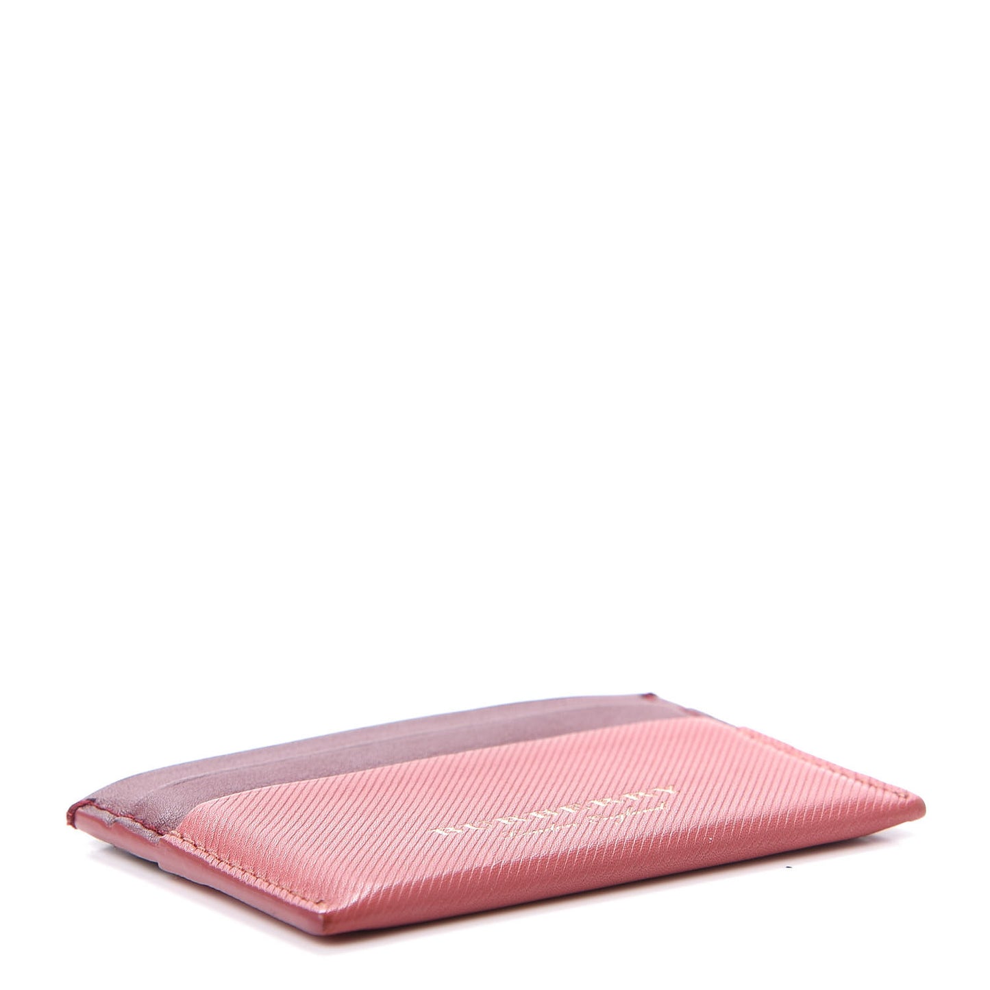 Soft Grain Calfskin Izzy Card Case Blossom Pink Antique Red