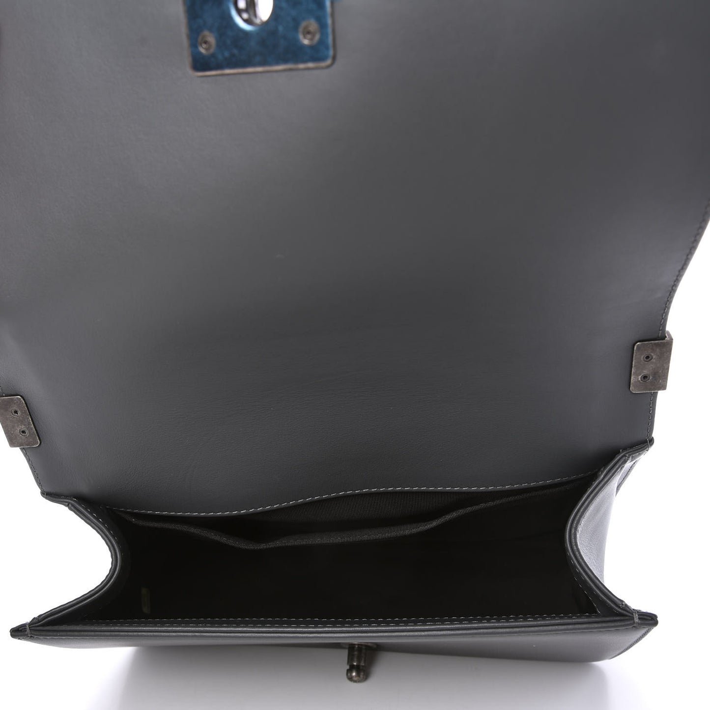 Tweed Calfskin Medium Boy Flap Grey