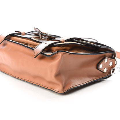 Proenza Schouler Lambskin Lizard Snakeskin Suede Tiny PS1 Exotic Stripe Mix Satchel Dune 6 of 10