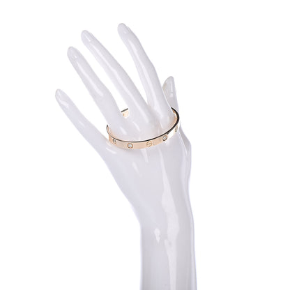 Cartier 18K Yellow Gold 6 Diamond LOVE Bracelet 17 2 of 6