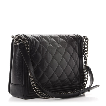 Chanel Goatskin Ombre Faded Quilted Large Boy Flap Grey 3 of 12