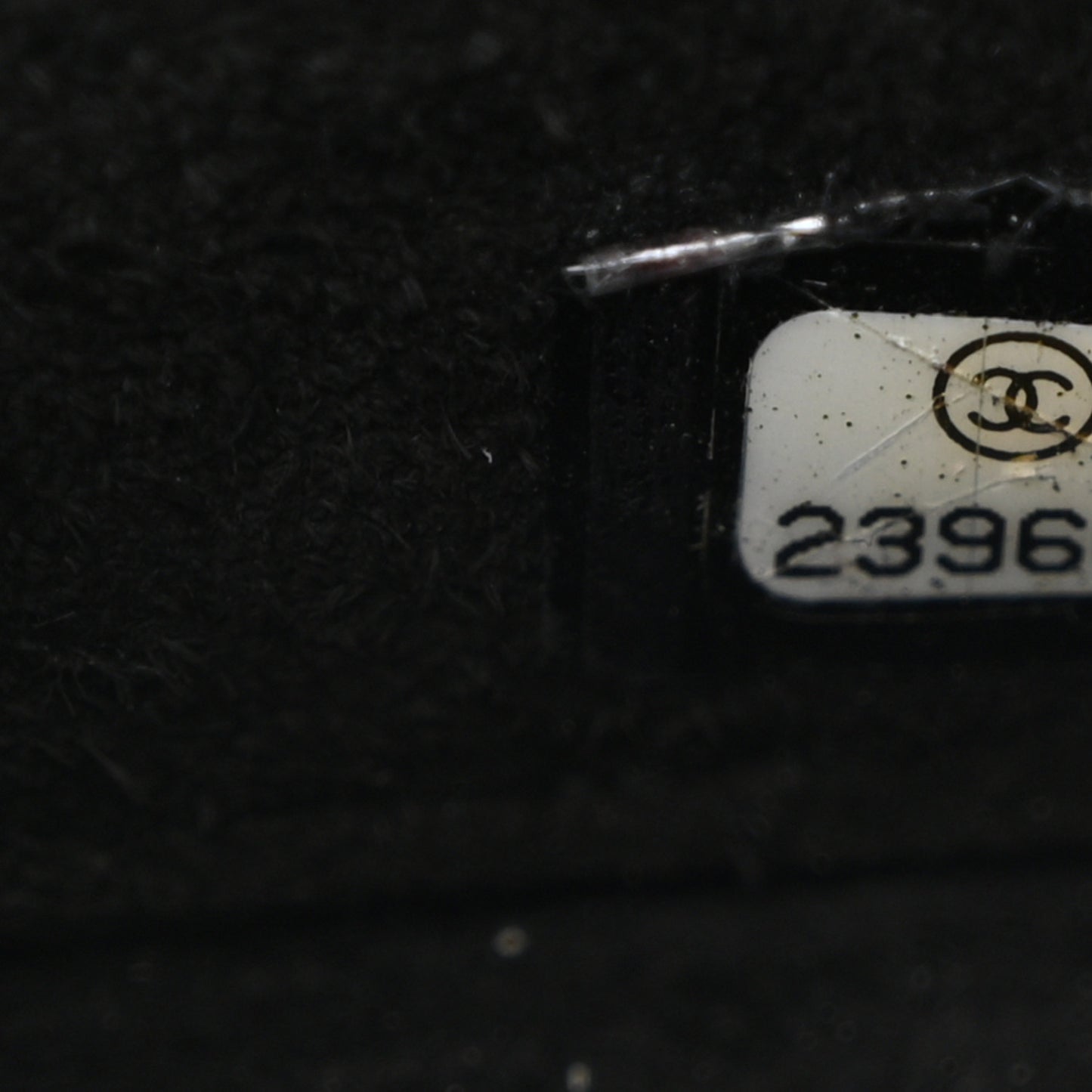 Grained Calfskin Mini Square Classic Pure Flap Black