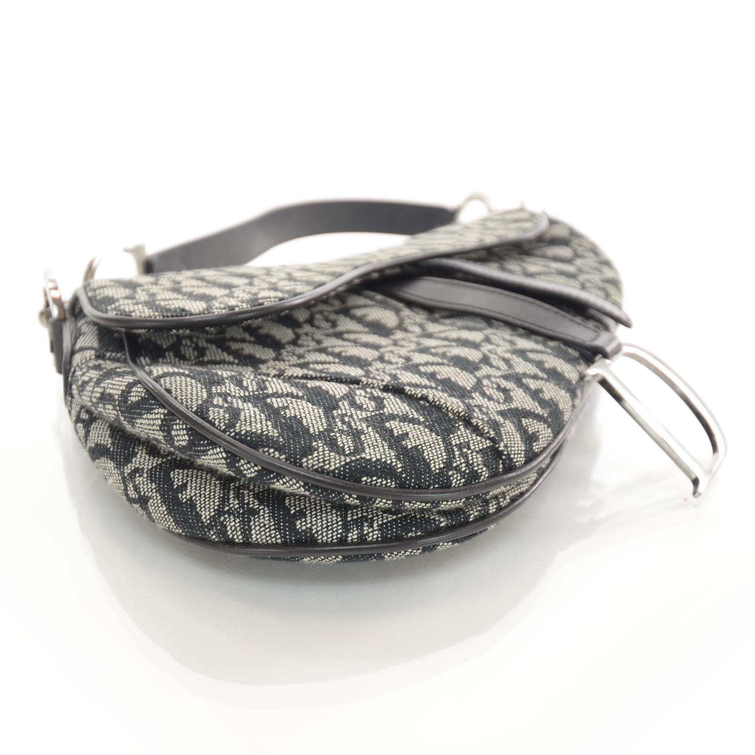 Christian Dior Monogram Saddle Bag Black 3 of 7
