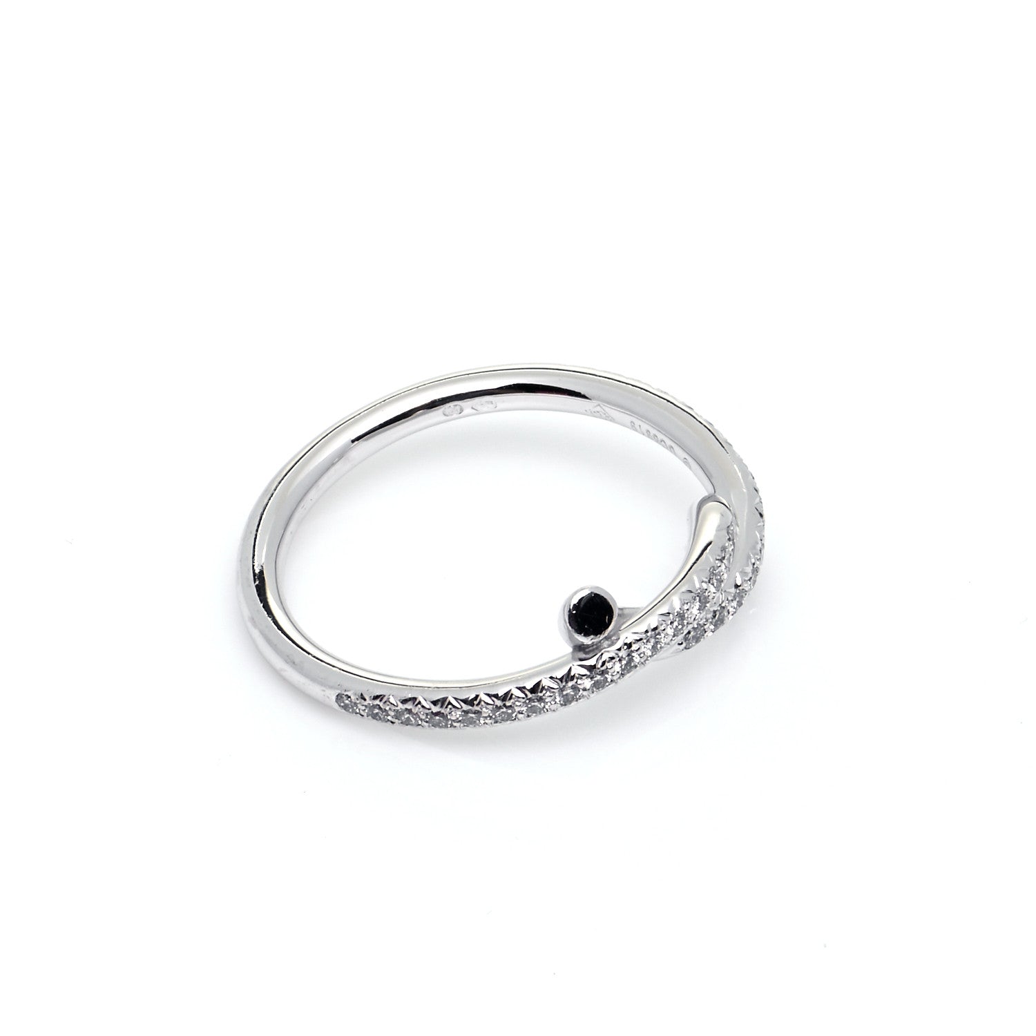 Cartier 18K White Gold Diamond Entrelaces Ring 57 8 4 of 7