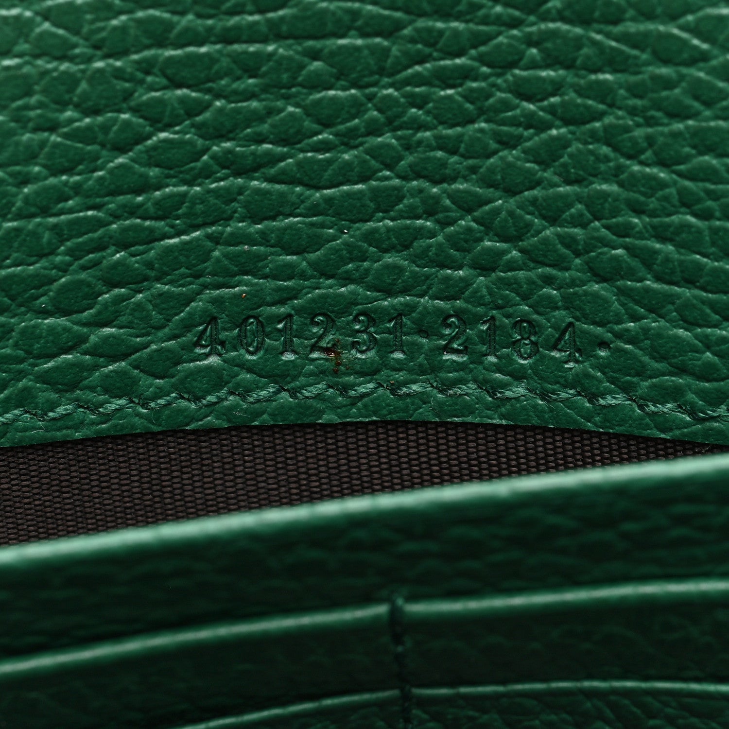 Gucci Calfskin Mini Dionysus Chain Wallet Emerald 7 of 10