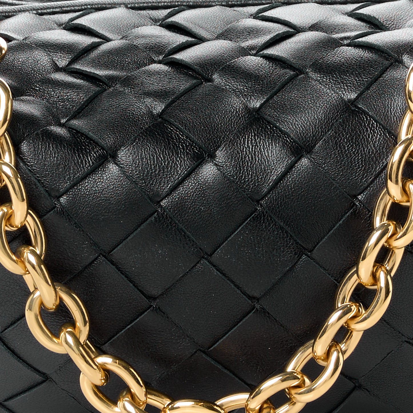 Nappa Intrecciato Mini Chain Jodie Black