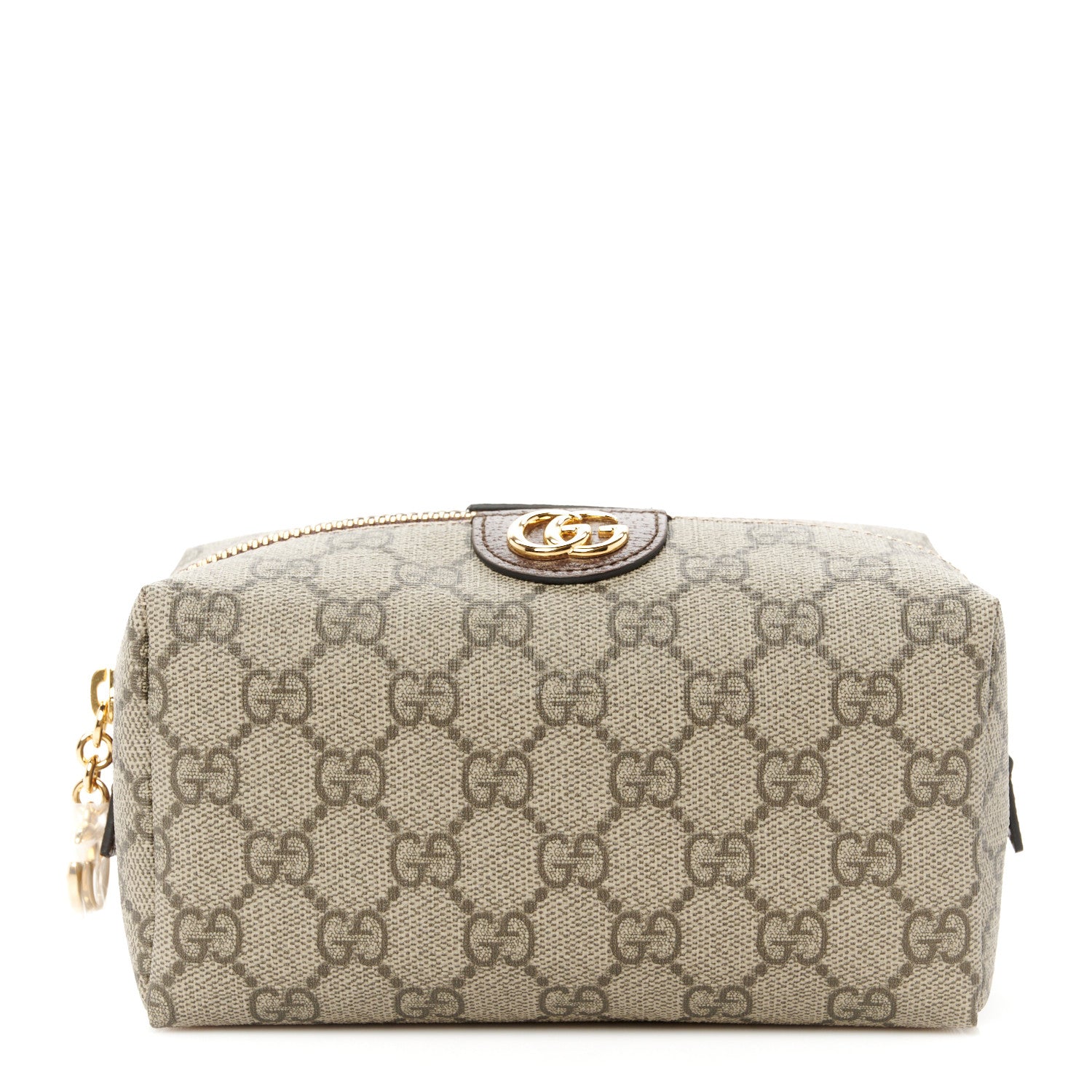 Gucci Soft GG Supreme Monogram Calfskin Medium Ophidia Cosmetic Case Beige Ebony New Acero 1 of 9