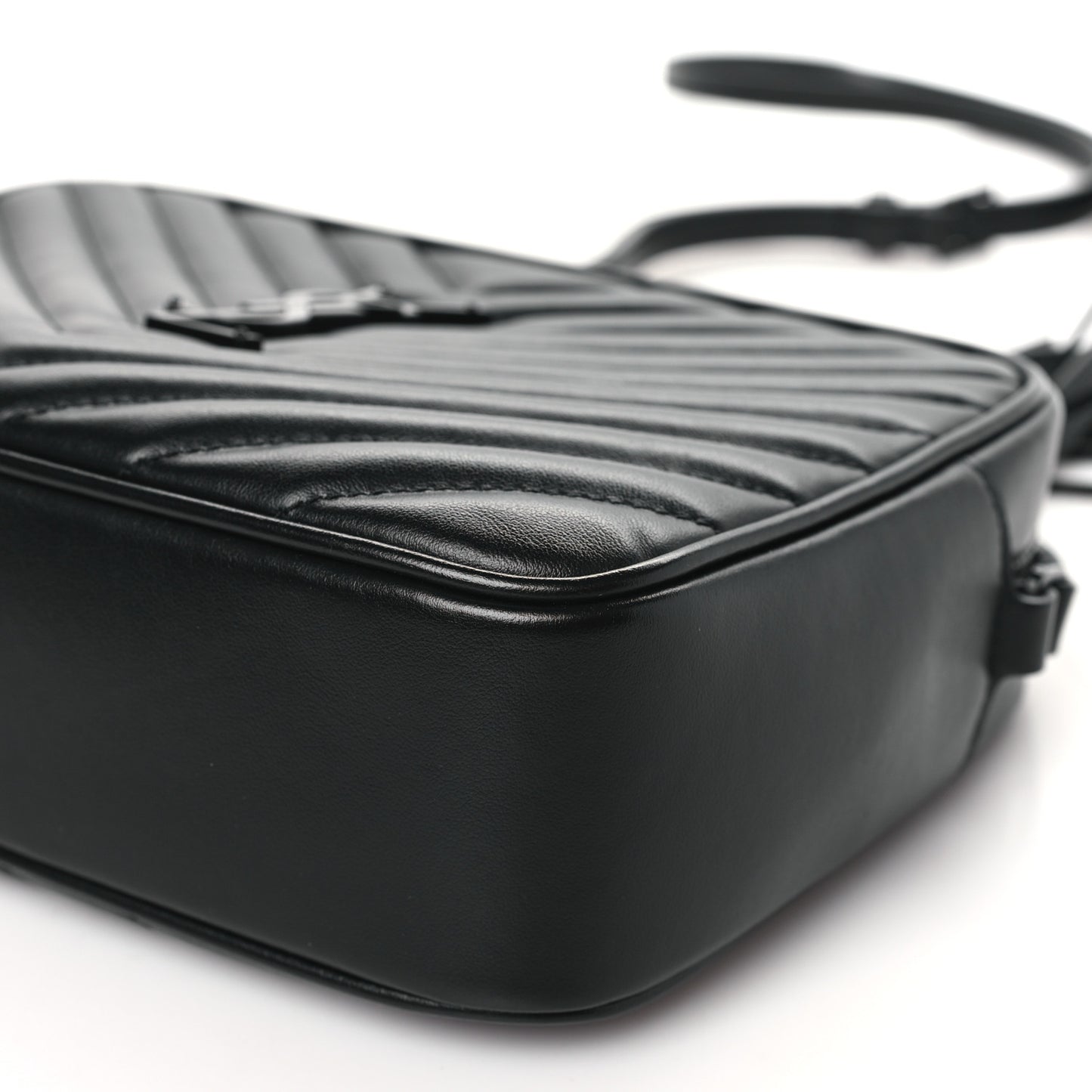 Calfskin Matelasse Monogram Monochrome Lou Camera Bag Black