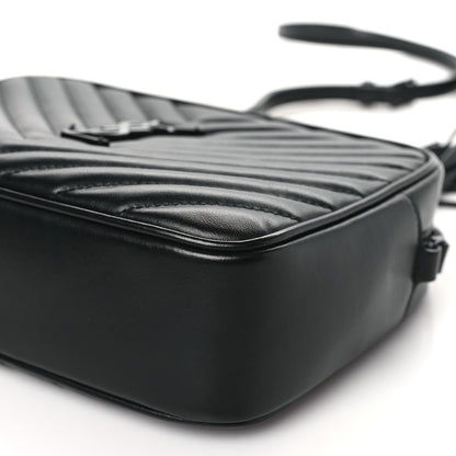 Saint Laurent Calfskin Matelasse Monogram Monochrome Lou Camera Bag Black 10 of 10