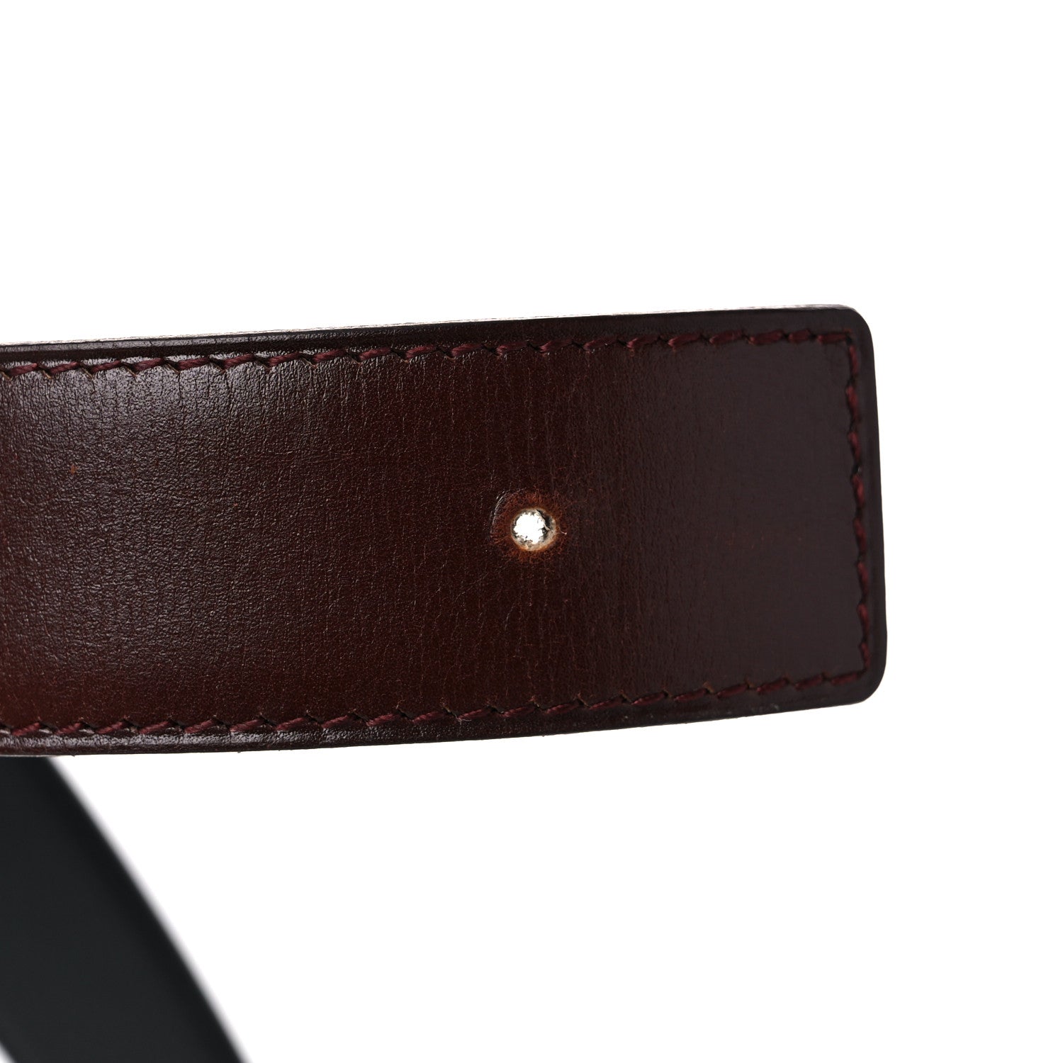 Hermes Box Togo 32mm Belt Strap 80 Rouge H Black 7 of 9