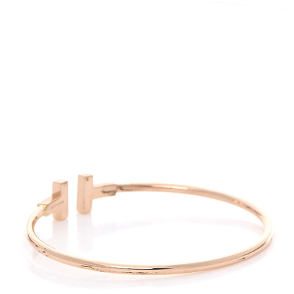 Tiffany 18K Yellow Gold T Wire Bracelet 3 of 4