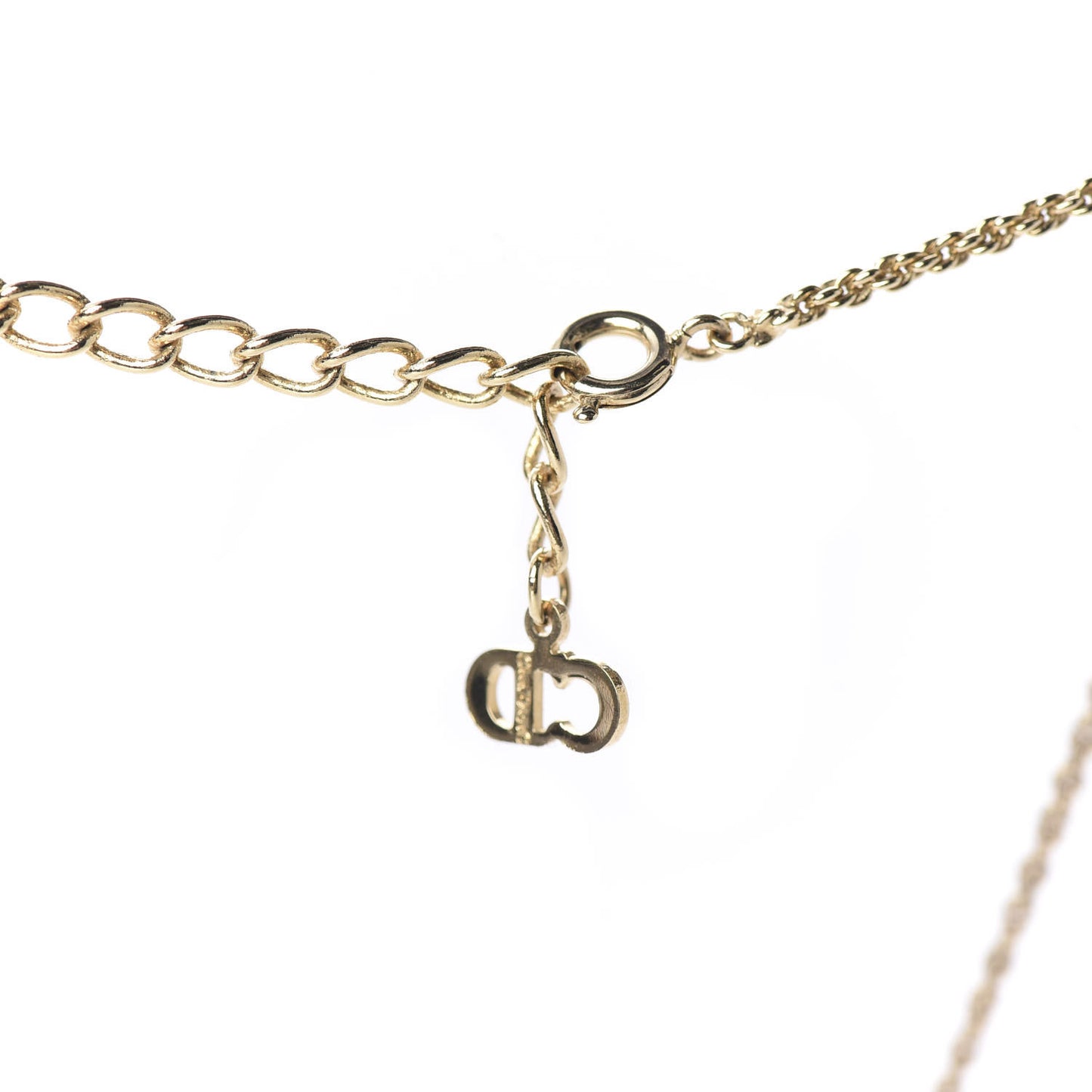 Metal Logo Necklace Gold