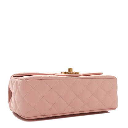 Chanel Lambskin Quilted Mini Strass On Top Flap Light Pink 4 of 11