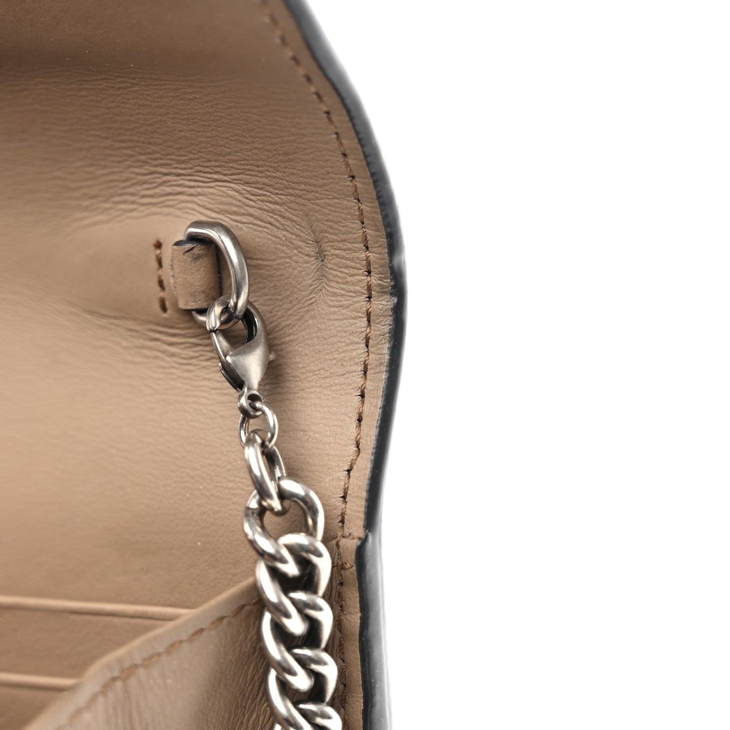 GG Supreme Monogram Mini Dionysus Chain Wallet Beige Taupe