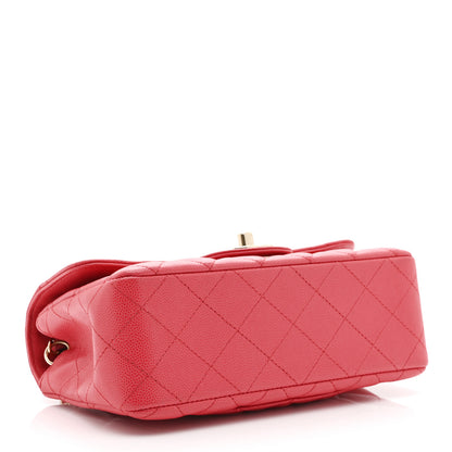 Chanel Caviar Quilted Mini Rectangular Flap Dark Pink 4 of 10
