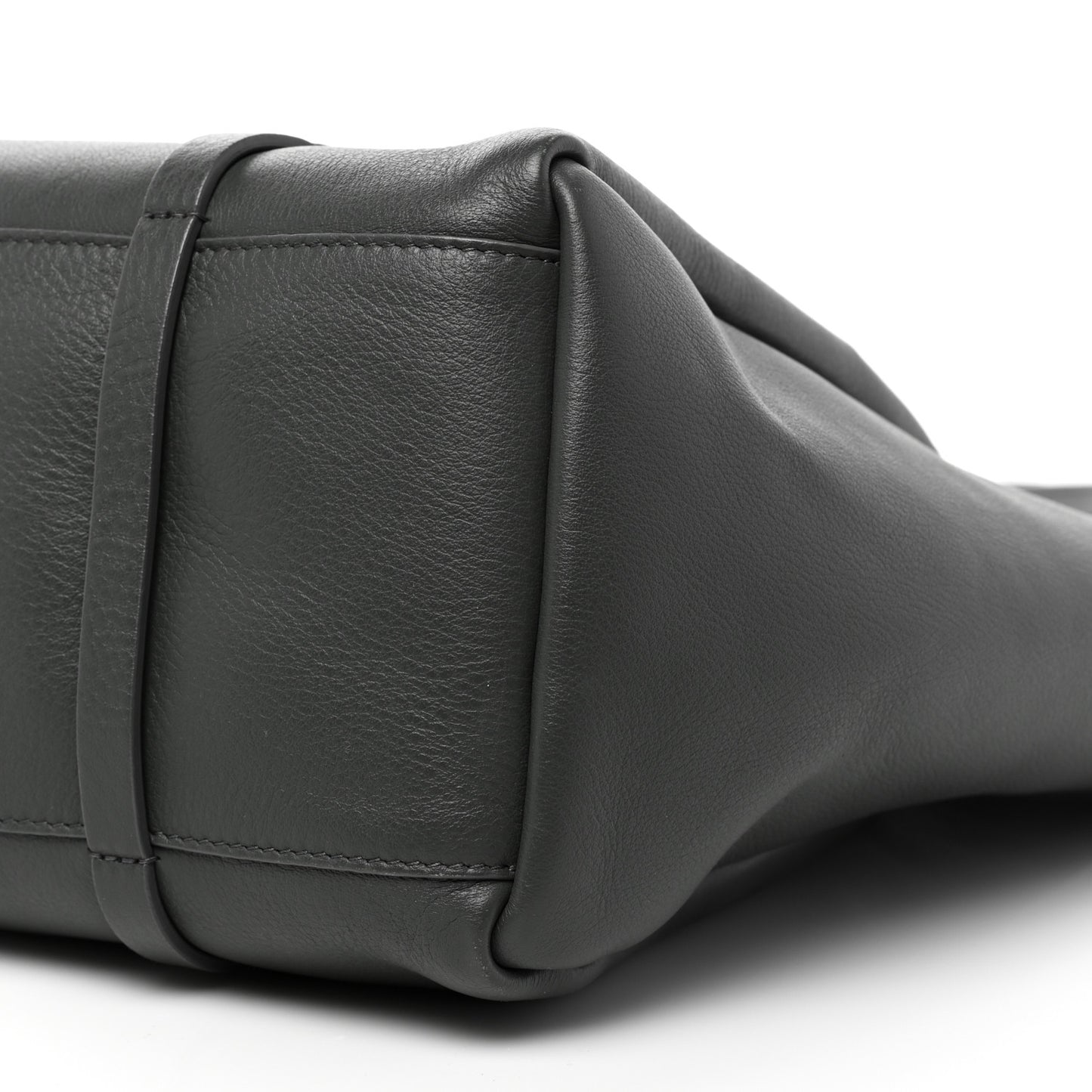 Veau Baltimore Double Sided Small Everyday Tote Gris Fossile Black