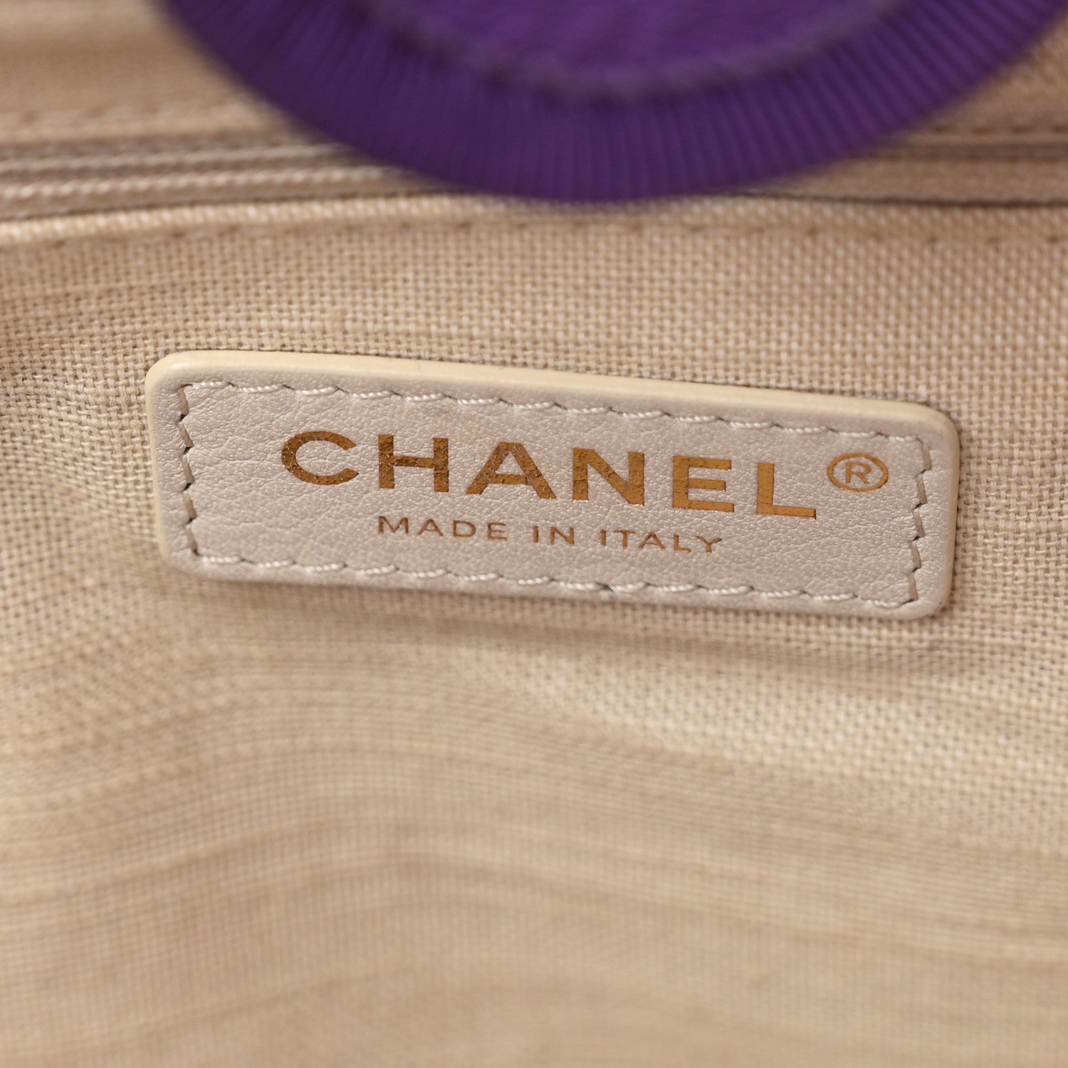 Chanel Mixed Fibers Small Deauville Tote Purple 6 of 10