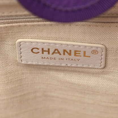 Chanel Mixed Fibers Small Deauville Tote Purple 6 of 10