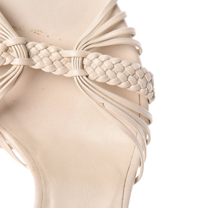Gucci Calfskin Braided Sandals 6.5 Beige 17 of 17