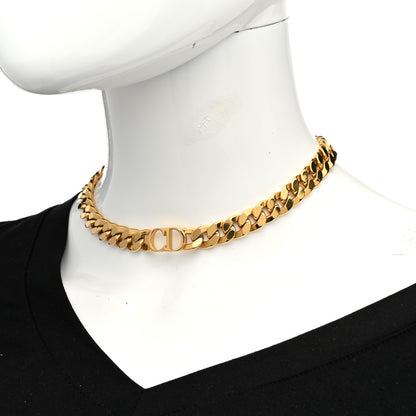 Christian Dior Metal CD Choker Necklace Gold 2 of 5
