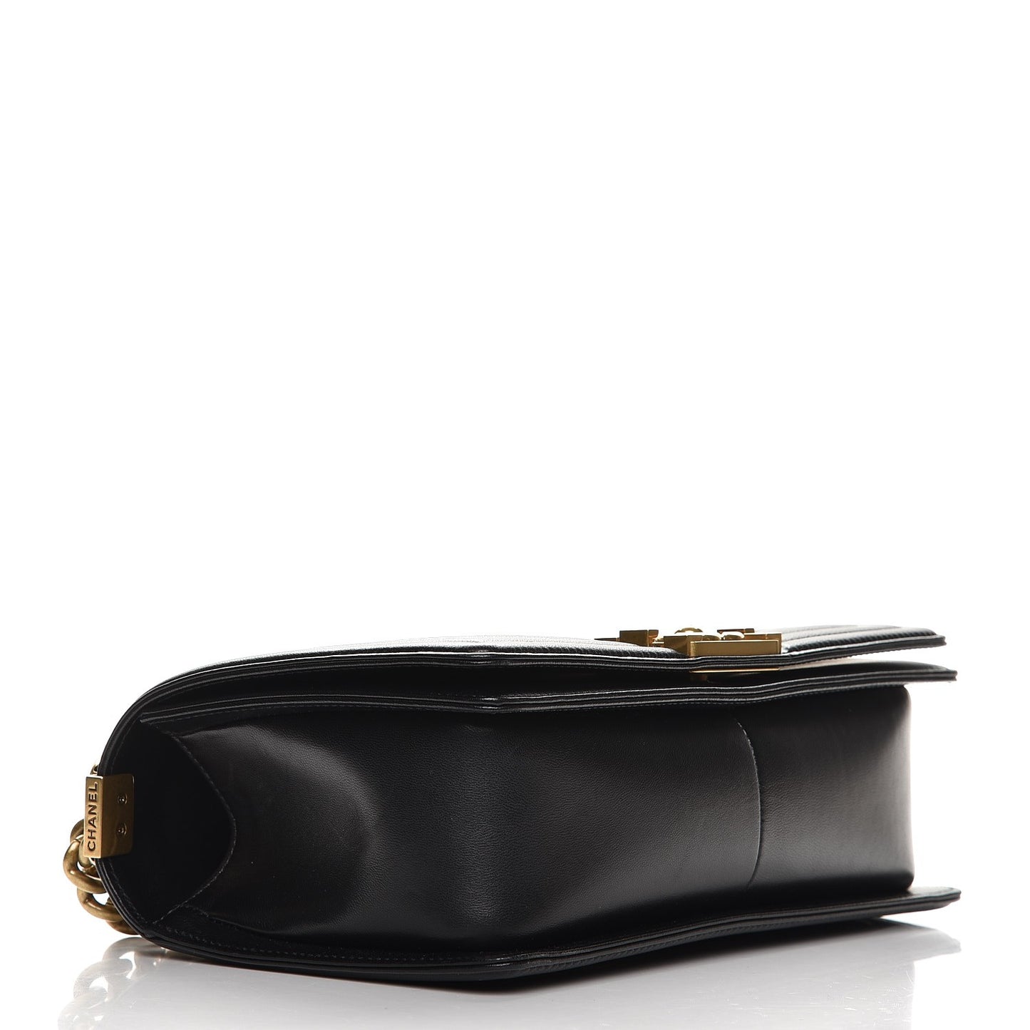 Lambskin Quilted Medium Boy Flap Black