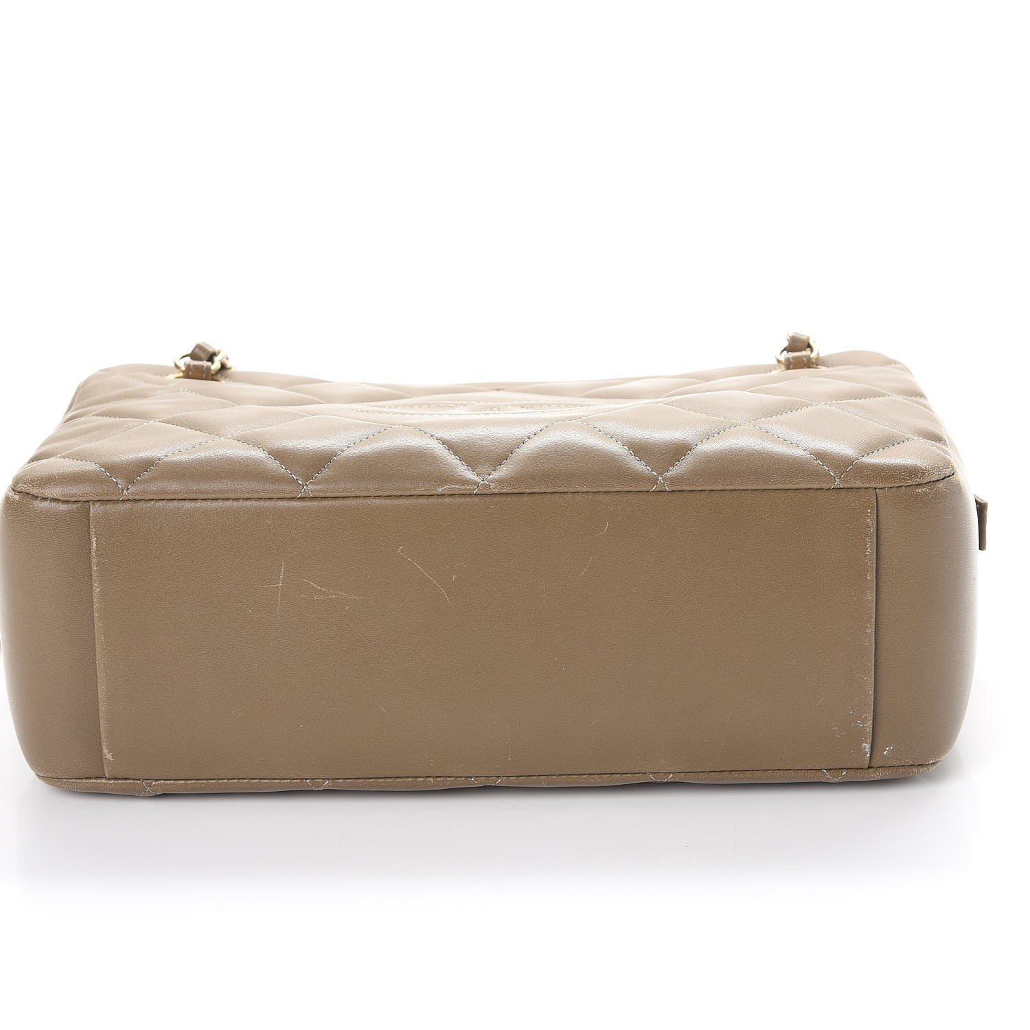 Chanel Lambskin Diamond CC Small Camera Case Khaki Clair 16 of 16