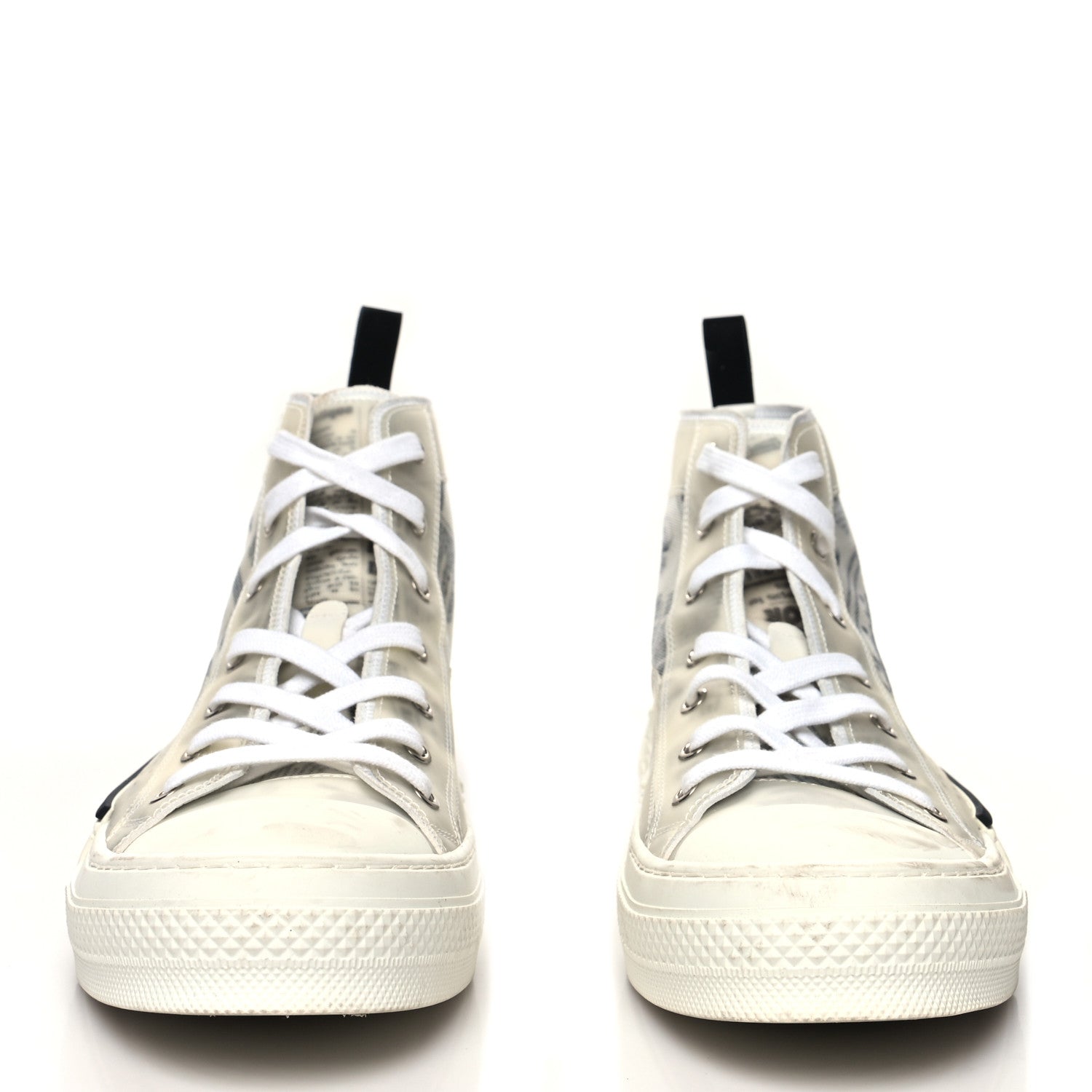 Christian Dior X DANIEL ARSHAM Canvas Newspaper Print B23 High Top Sneakers 43 White 2 of 12