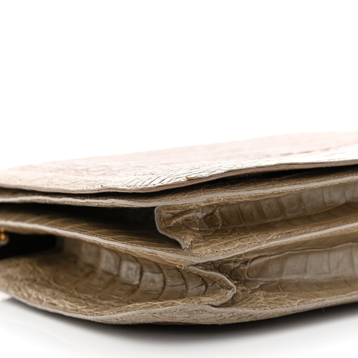 Crocodile Crossbody Bag Taupe