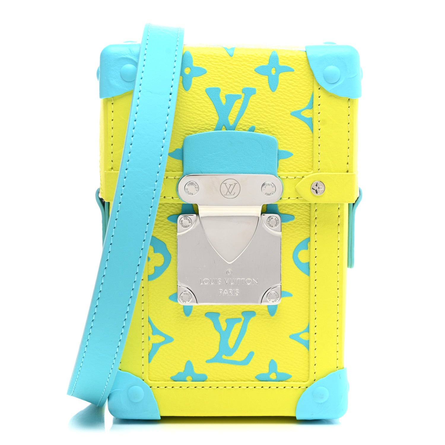 Louis Vuitton Monogram Playground Vertical Trunk Wearable Wallet Lime 1 of 8