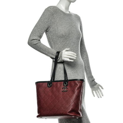 Chanel Grained Calfskin Shopping Fever Tote Red 2 of 9