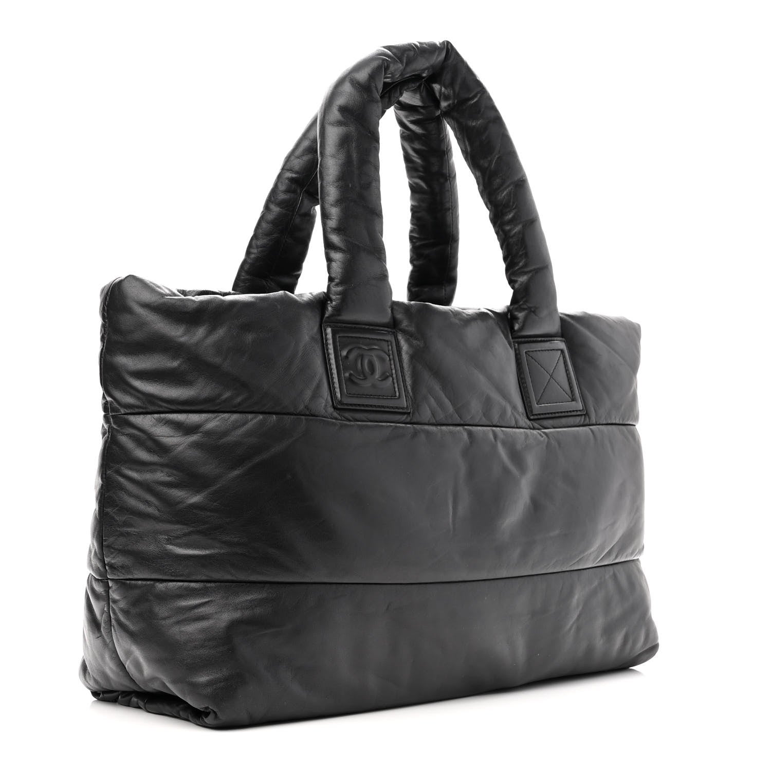 Chanel Lambskin Quilted Medium Coco Cocoon Reversible Tote Black 3 of 11