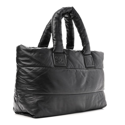 Chanel Lambskin Quilted Medium Coco Cocoon Reversible Tote Black 3 of 11