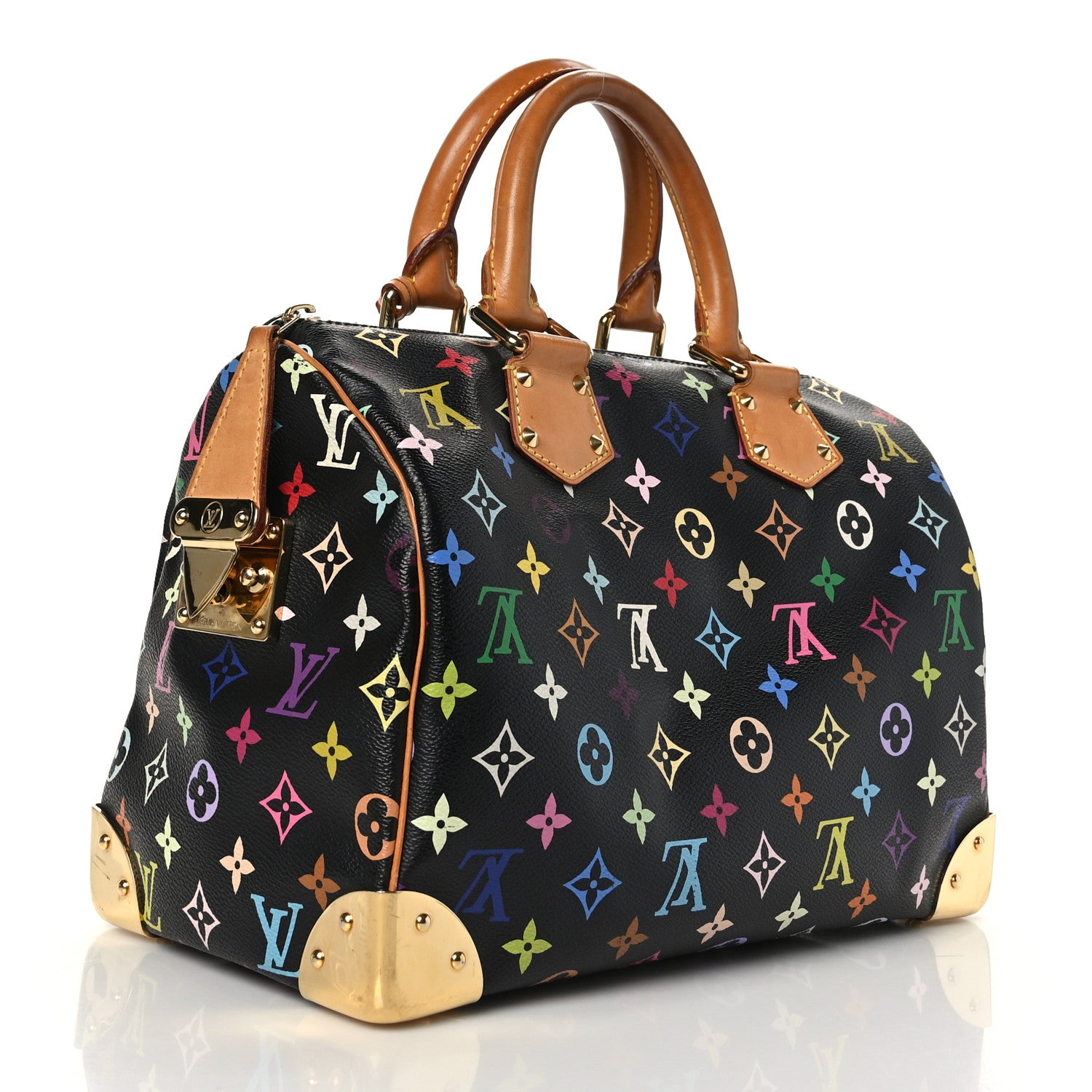 Louis Vuitton Monogram Multicolor Speedy 30 Black 3 of 10