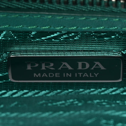 Prada Satin Crystal Mini Galleria Double Zip Tote Mango 6 of 10