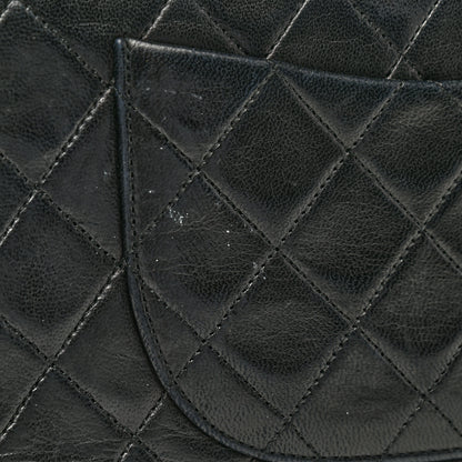 Chanel Lambskin Quilted Medium Double Flap Black 13 of 15