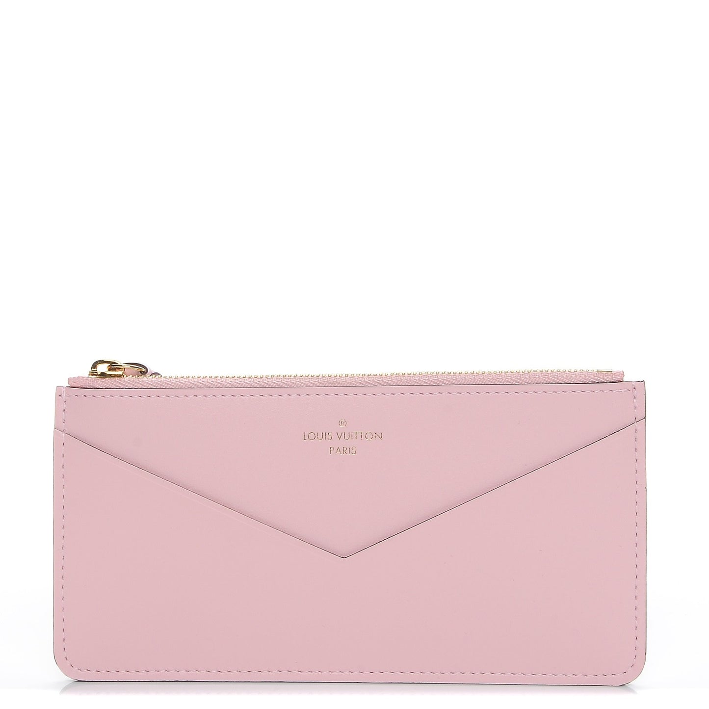 Calfskin Jeanne Wallet Zippered Insert Rose Ballerine