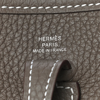 Hermes Taurillon Clemence Amazone Evelyne TPM Etoupe Bleu Indigo 6 of 10