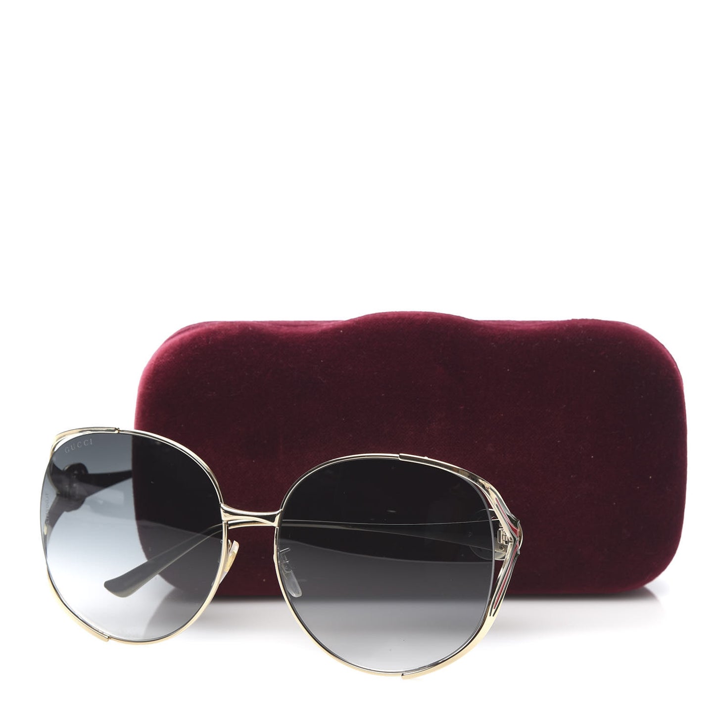 Metal Oversized Round Frame GG0225S Sunglasses Gold