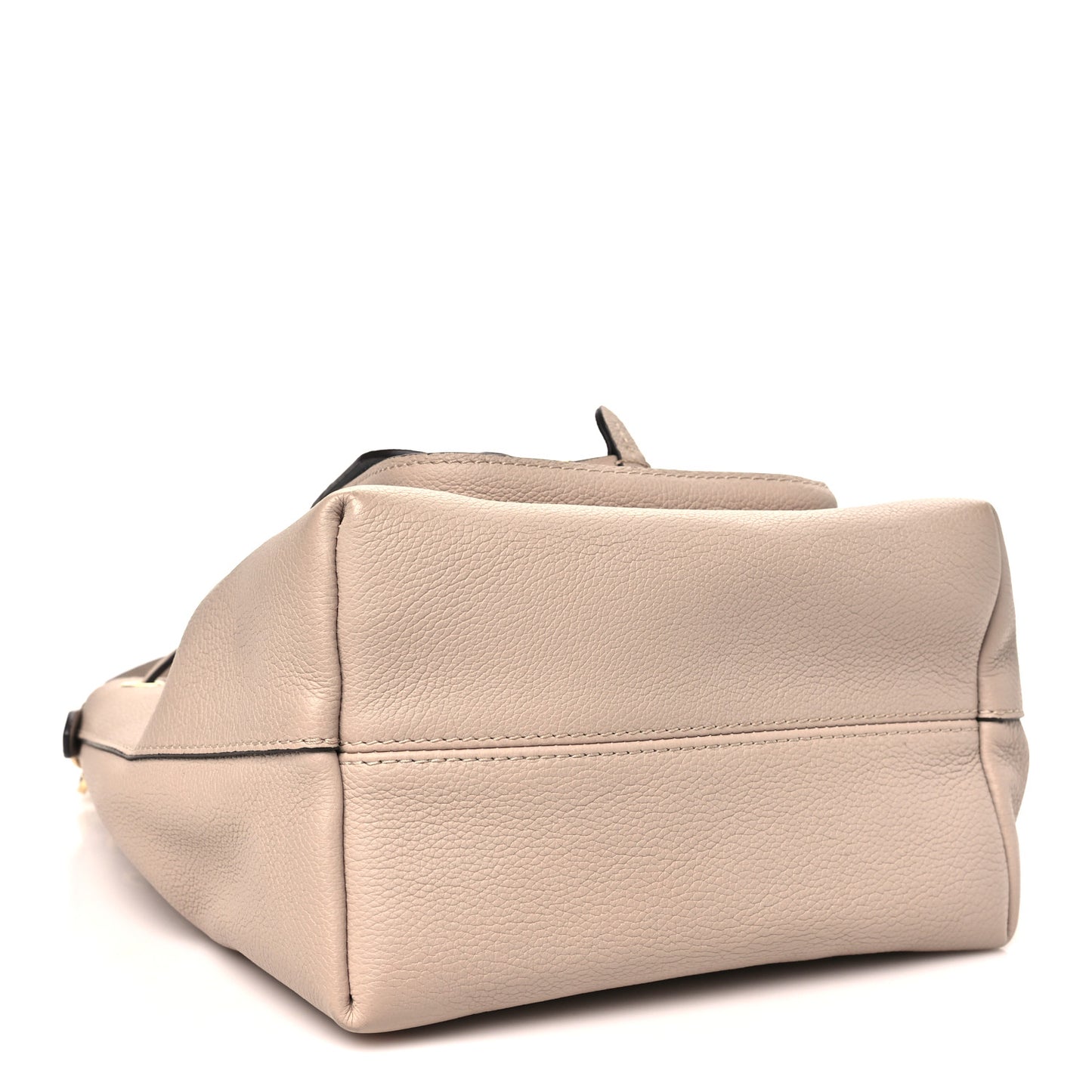 Calfskin Lockme Bucket MM Greige
