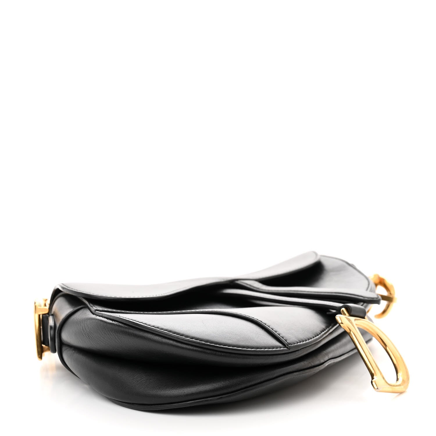 Christian Dior Calfskin Saddle Bag Black 4 of 12