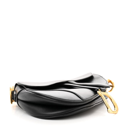 Christian Dior Calfskin Saddle Bag Black 4 of 12