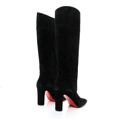 Christian Louboutin Veau Velours Suprabotta 85 Knee Boots 37 Black 4 of 7