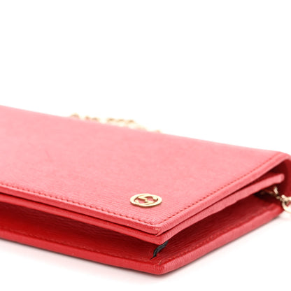 Gucci Dollar Calfskin Medium Betty Chain Wallet Red 9 of 9
