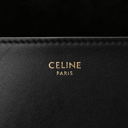 Celine Smooth Calfskin Cuir Triomphe Folco Crossbody Bag Black 6 of 12