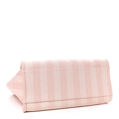 Chanel Mixed Fibers Calfskin Striped Medium Deauville Tote Light Pink 4 of 9