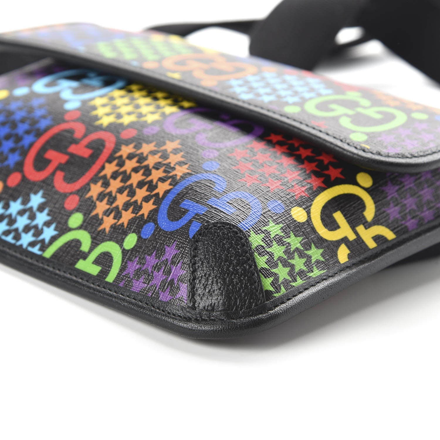 Gucci GG Supreme Monogram Psychedelic Slim Belt Bag Black 6 of 9