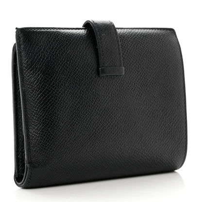Hermes Epsom Bearn Compact Wallet Black 3 of 8