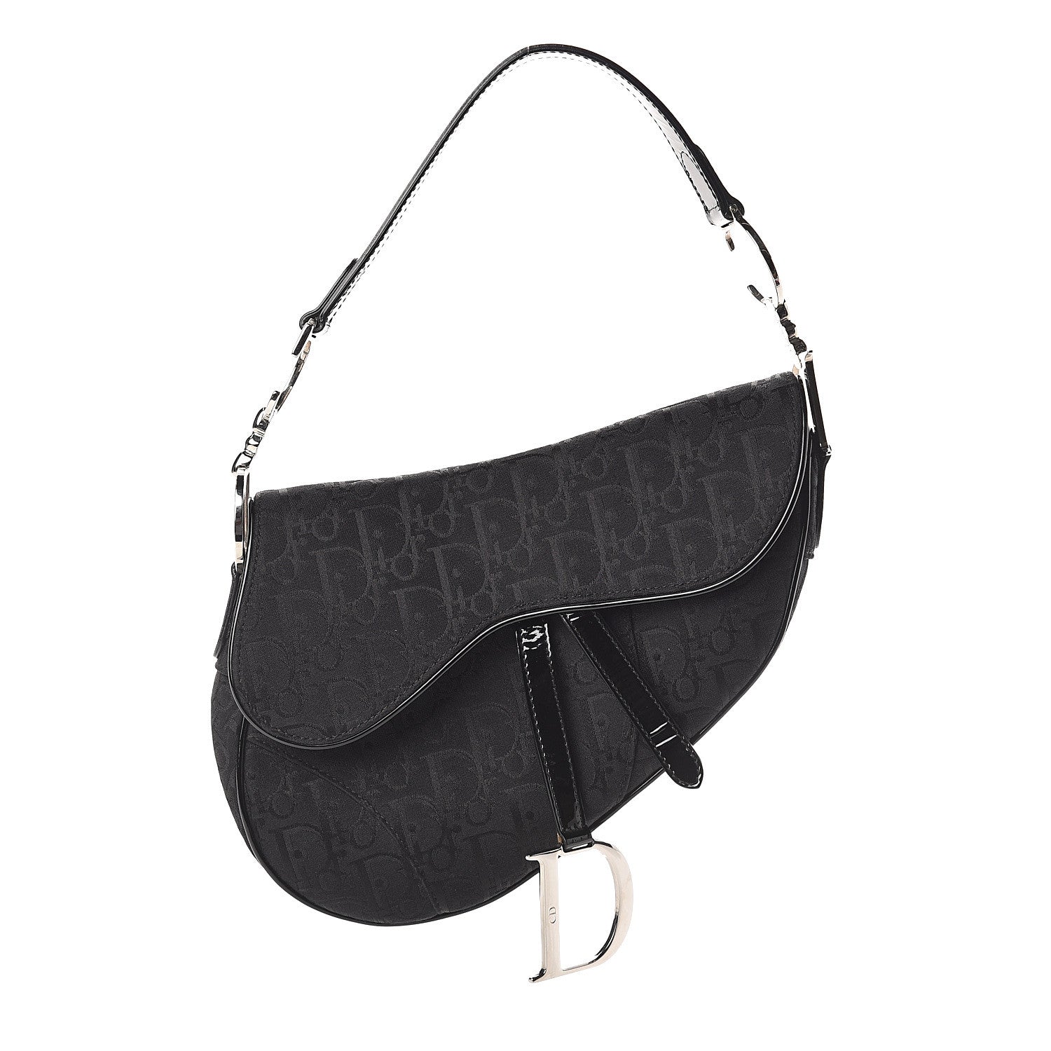 Christian Dior Monogram Saddle Bag Black 1 of 8