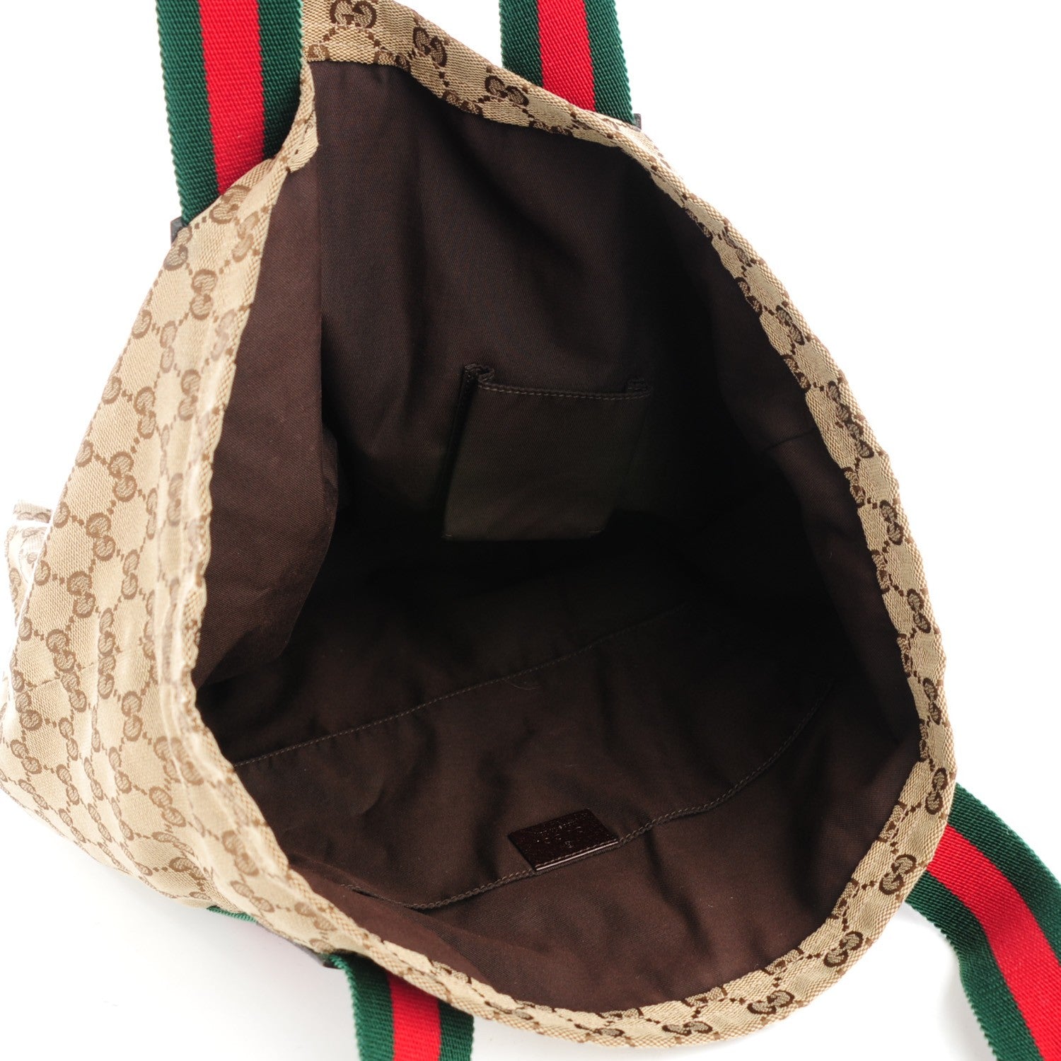 Gucci GG Monogram Medium Web Handle Vertical Tote Dark Brown 5 of 7