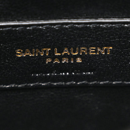 Saint Laurent Lambskin Matelasse Monogram Vicky Chain Wallet Black 6 of 10